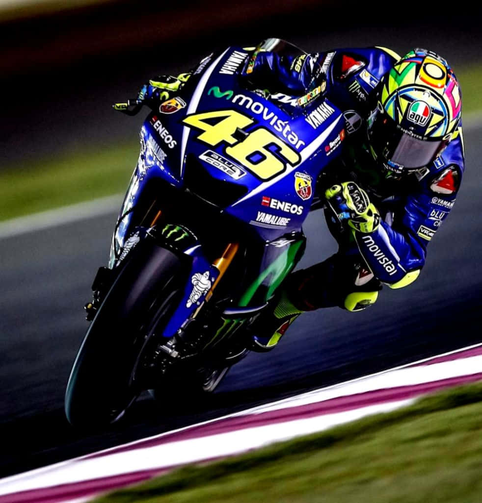 Valentino Rossi Triumphs At The 2015 Qatar Grand Prix Wallpaper