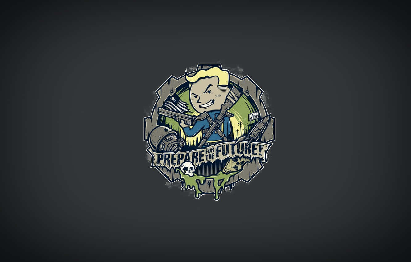 Vault Boy Dark Logo Wallpaper