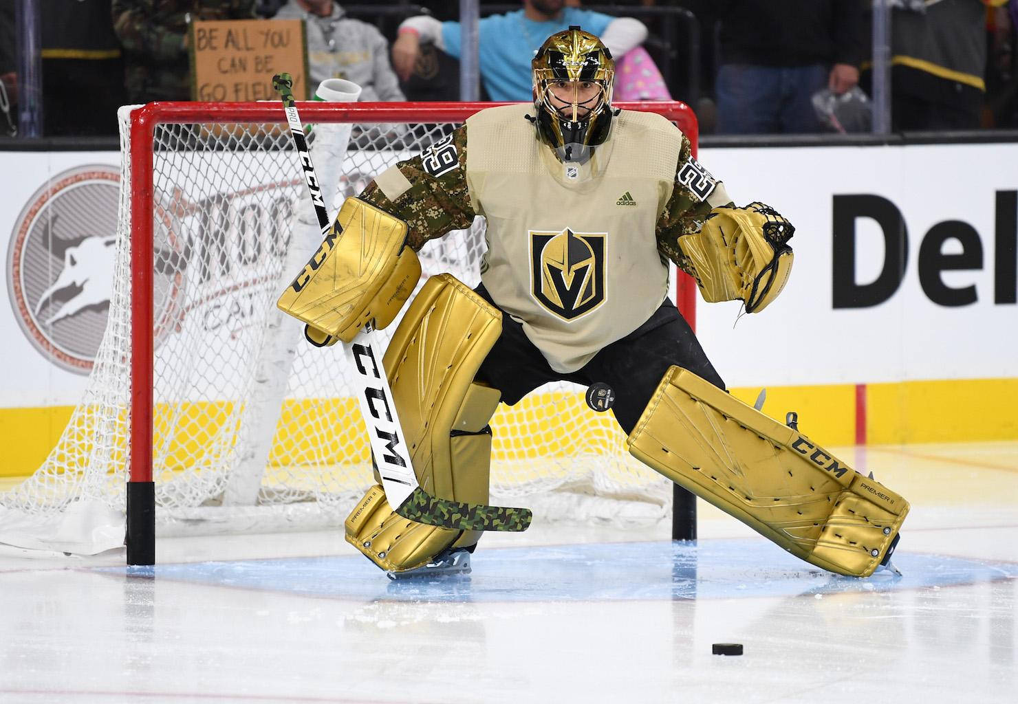 Vegas Golden Knights Player Marc Andre Fleury Wallpaper