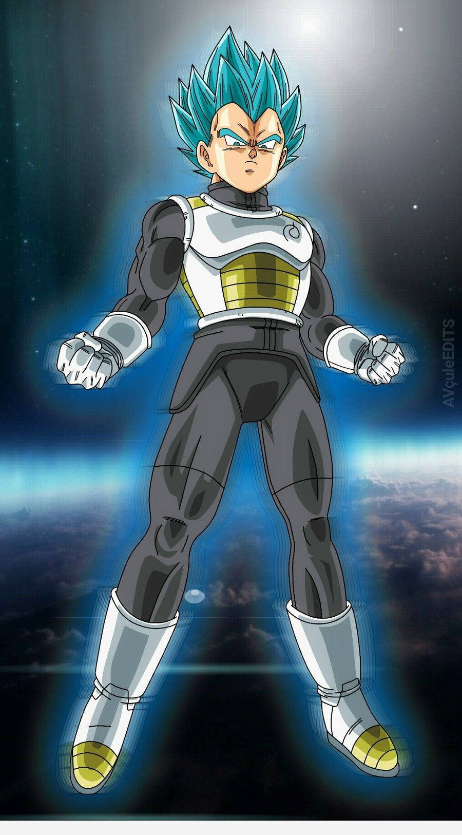 Vegeta In His New Black Armor Wallpaper