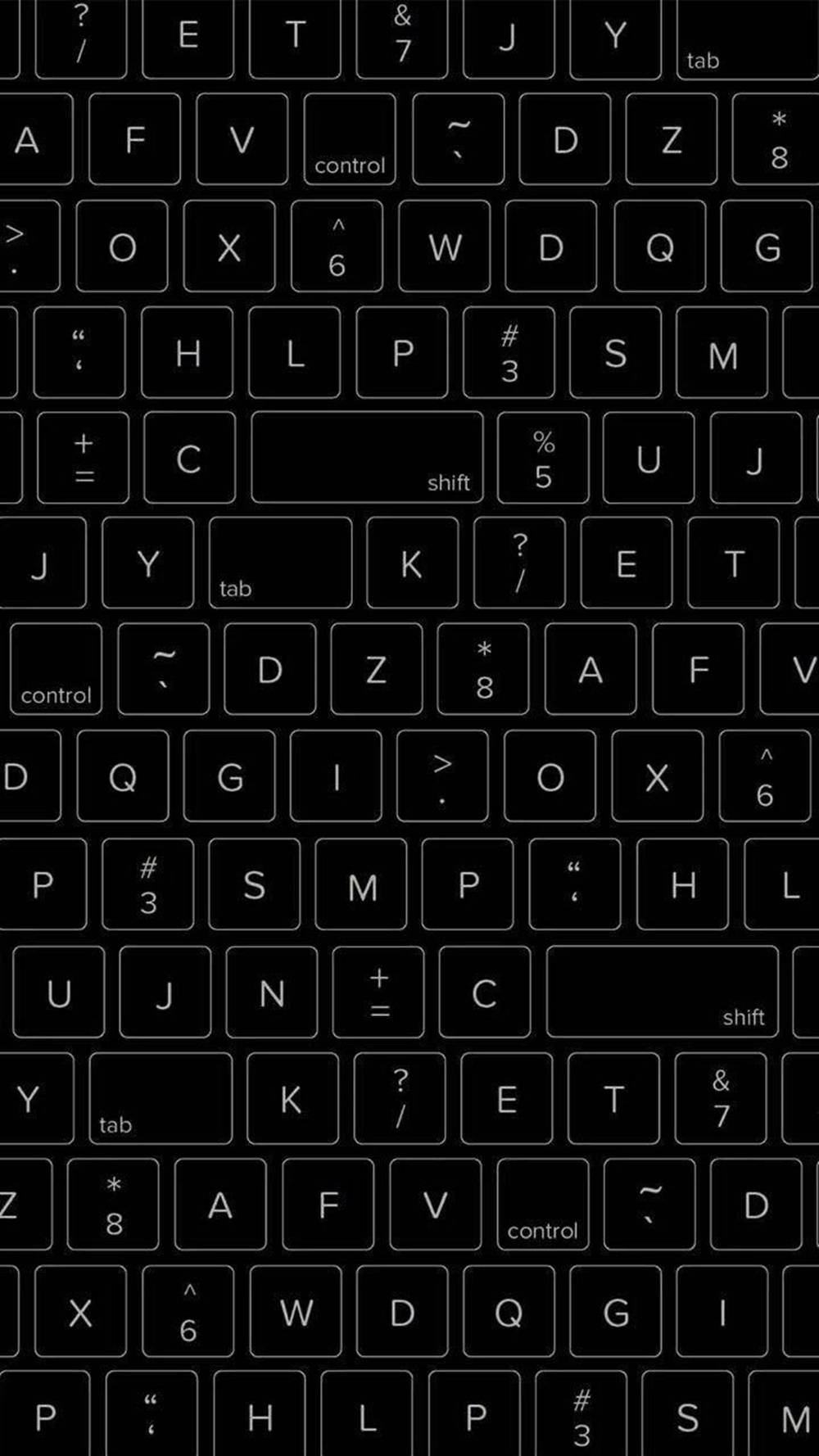 Vertical Black Keyboard Aesthetic Wallpaper