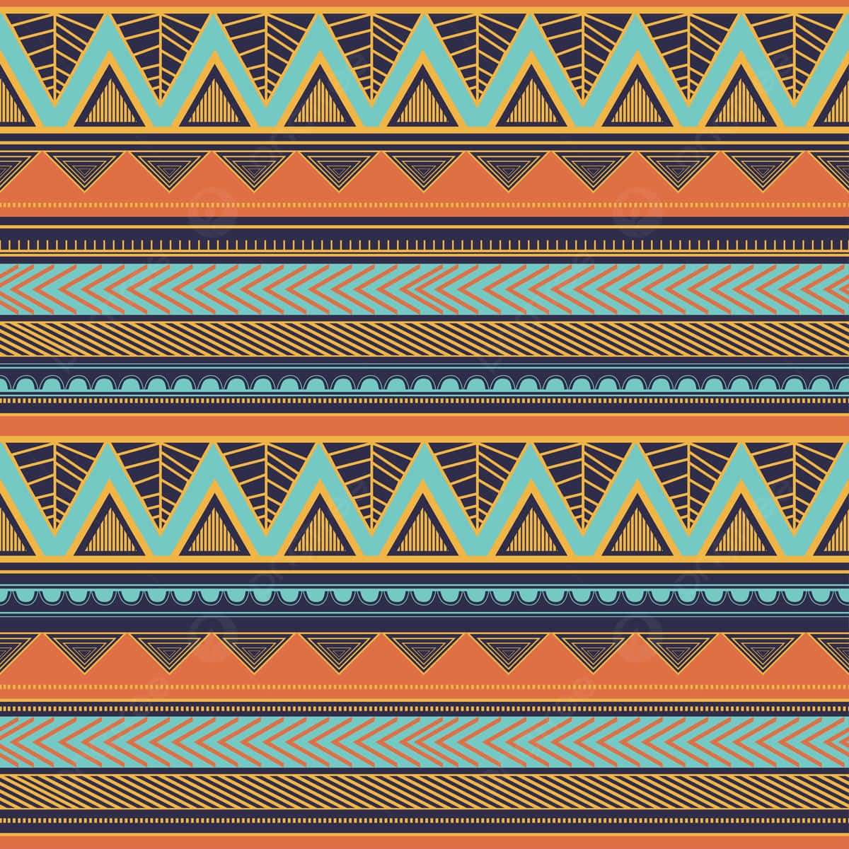 Vibrant Aztec Pattern Design Wallpaper