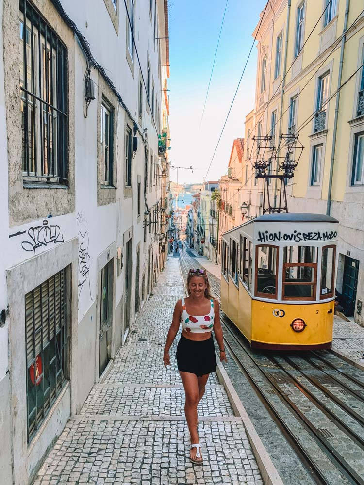 Vibrant City Life In Lisbon Wallpaper