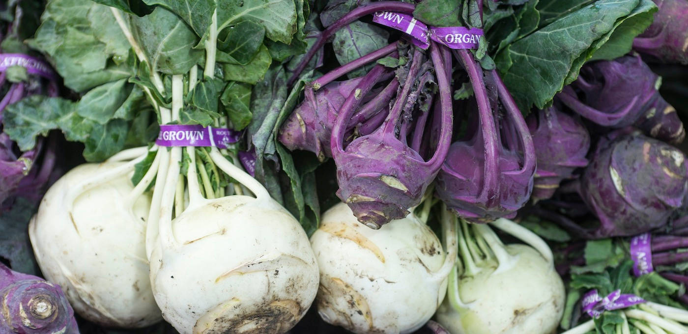 Vibrant Kohlrabi; A Purple Tag Delight Wallpaper