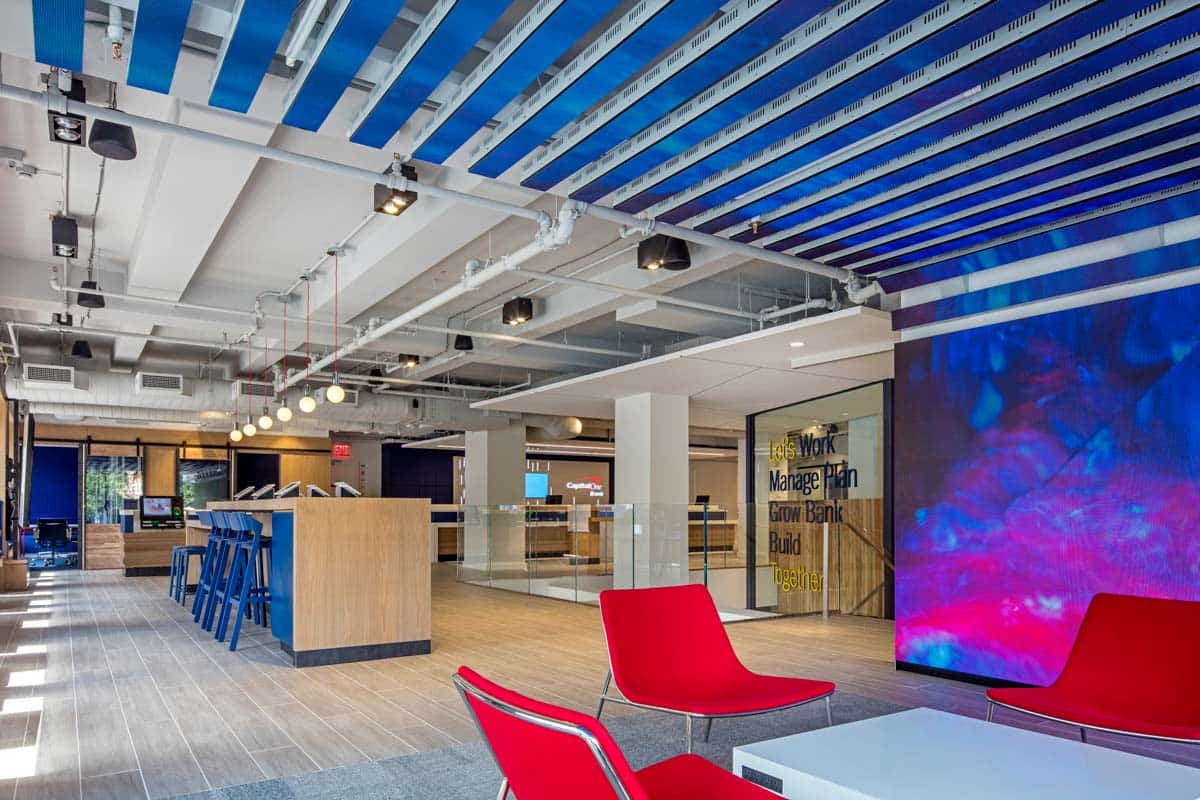 Vibrant Office Space Of Capital One Wallpaper