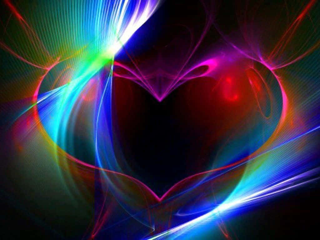 Vibrant Rainbow Heart Wallpaper