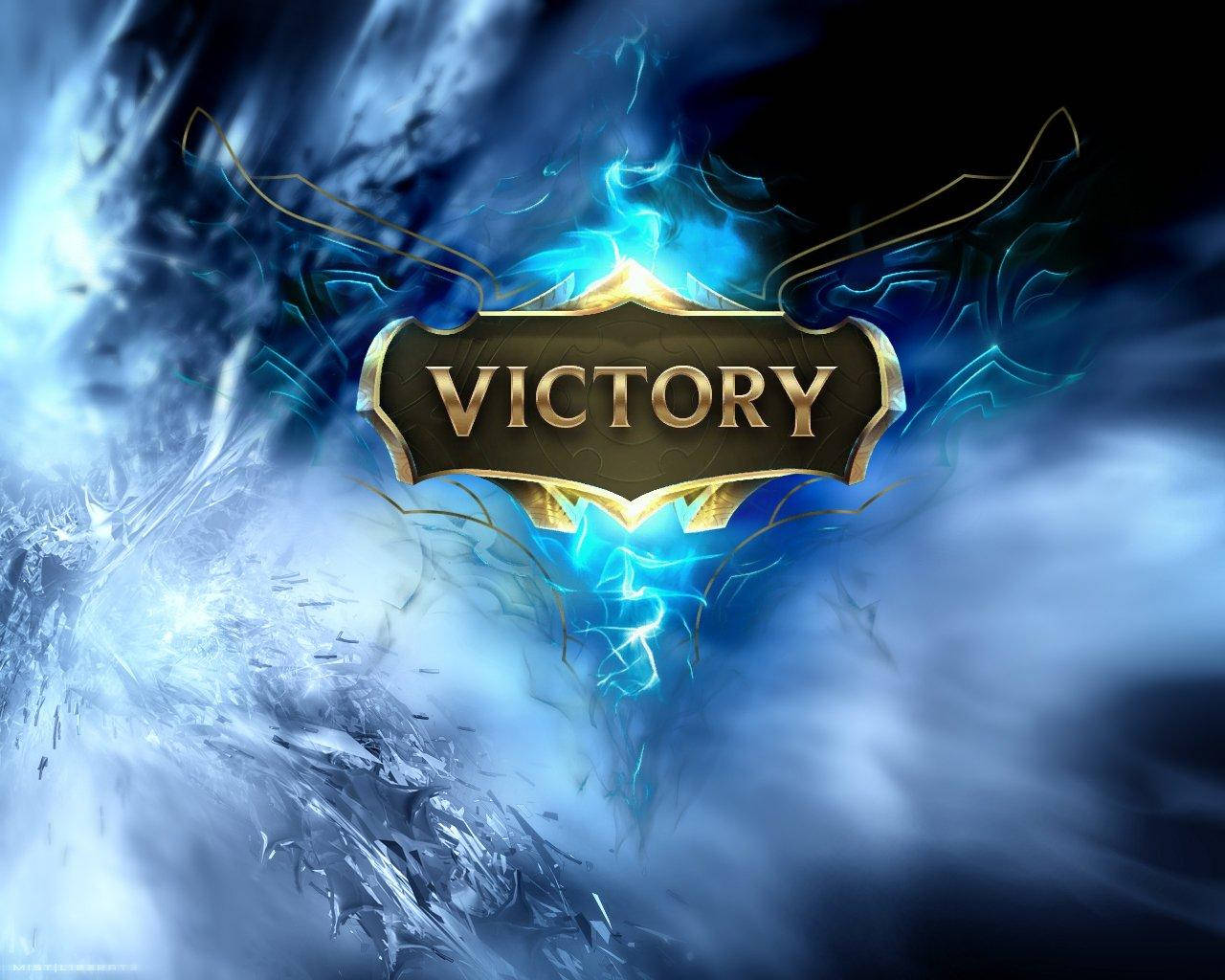 Victory Frozen Blue Aesthetic Wallpaper