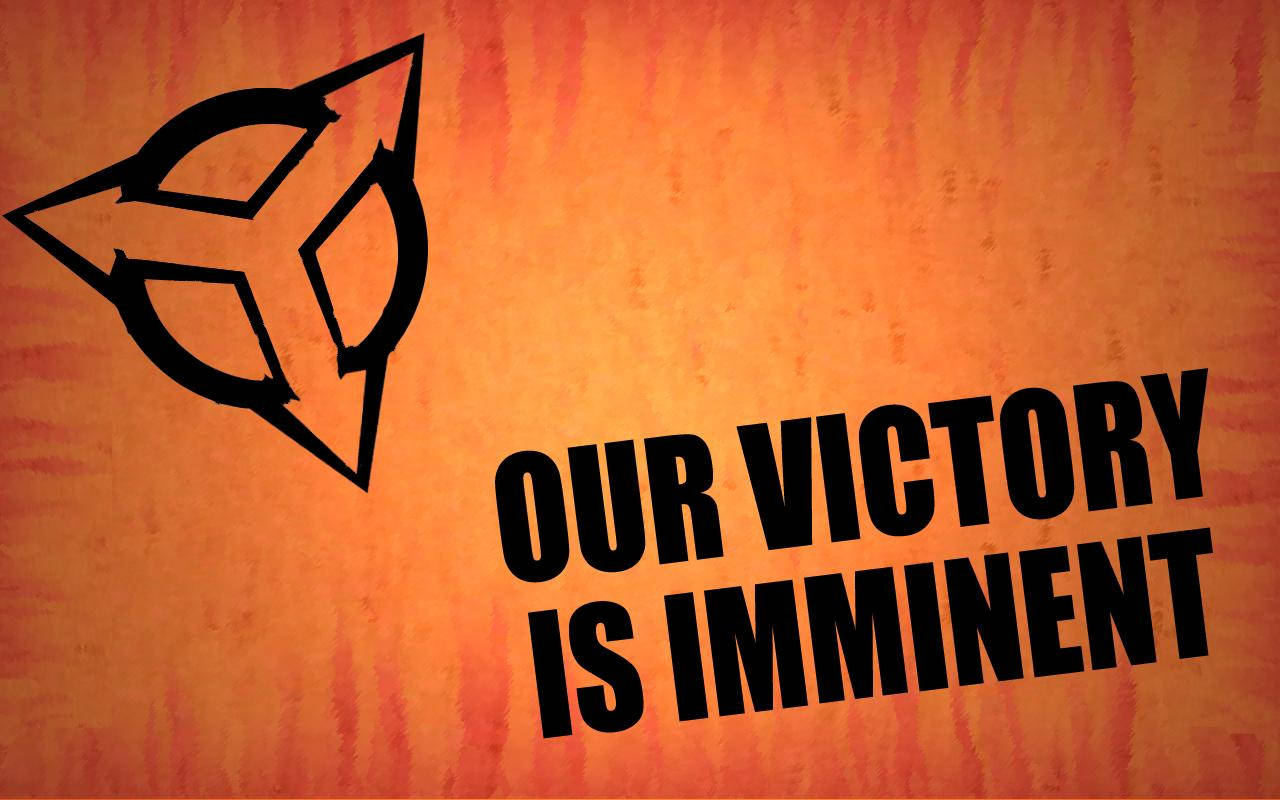 Victory Orange Background Wallpaper