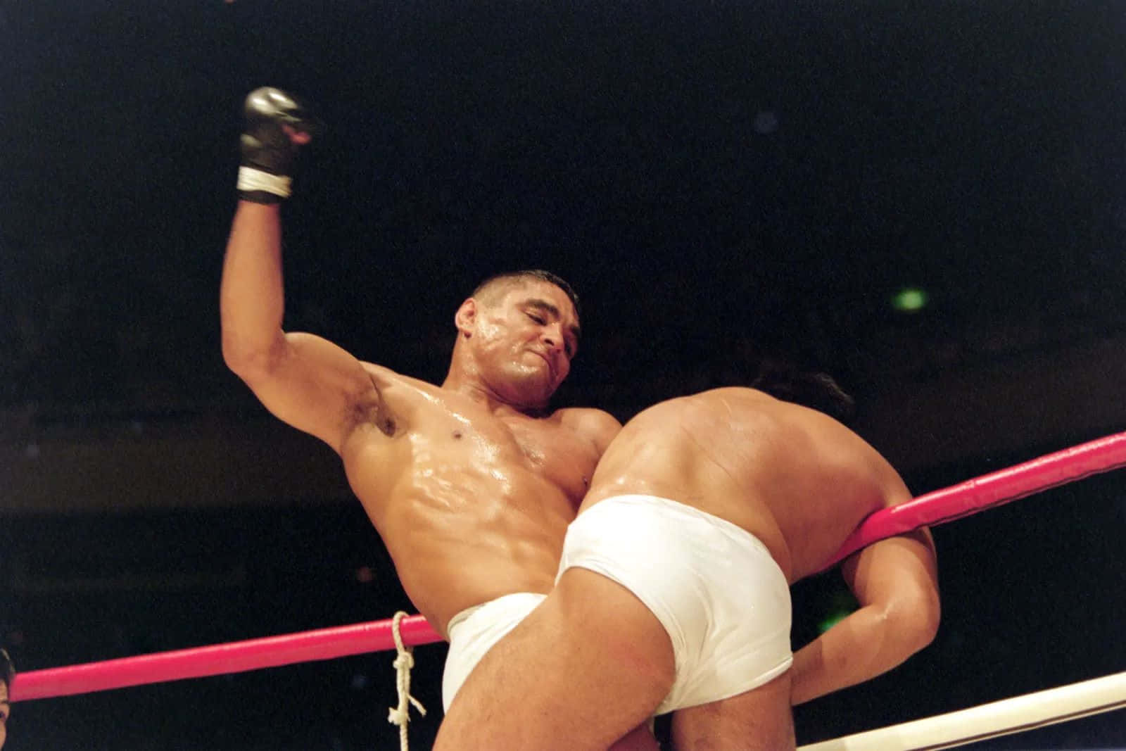 Victoryinthe Ring M M A Fighter Celebrates Wallpaper