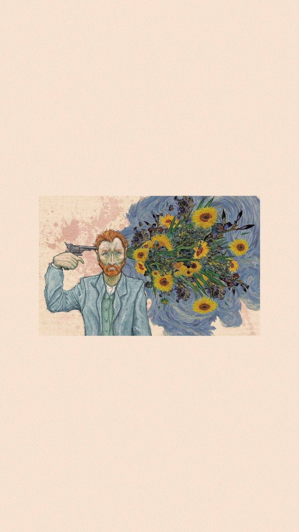 Vincent Van Gogh Gun Sunflowers Wallpaper