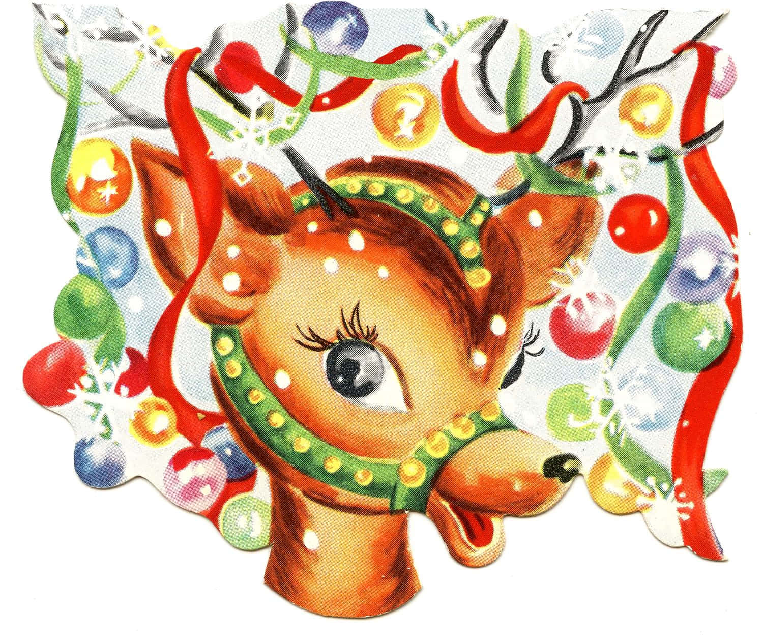 Vintage Christmas Reindeer Wallpaper