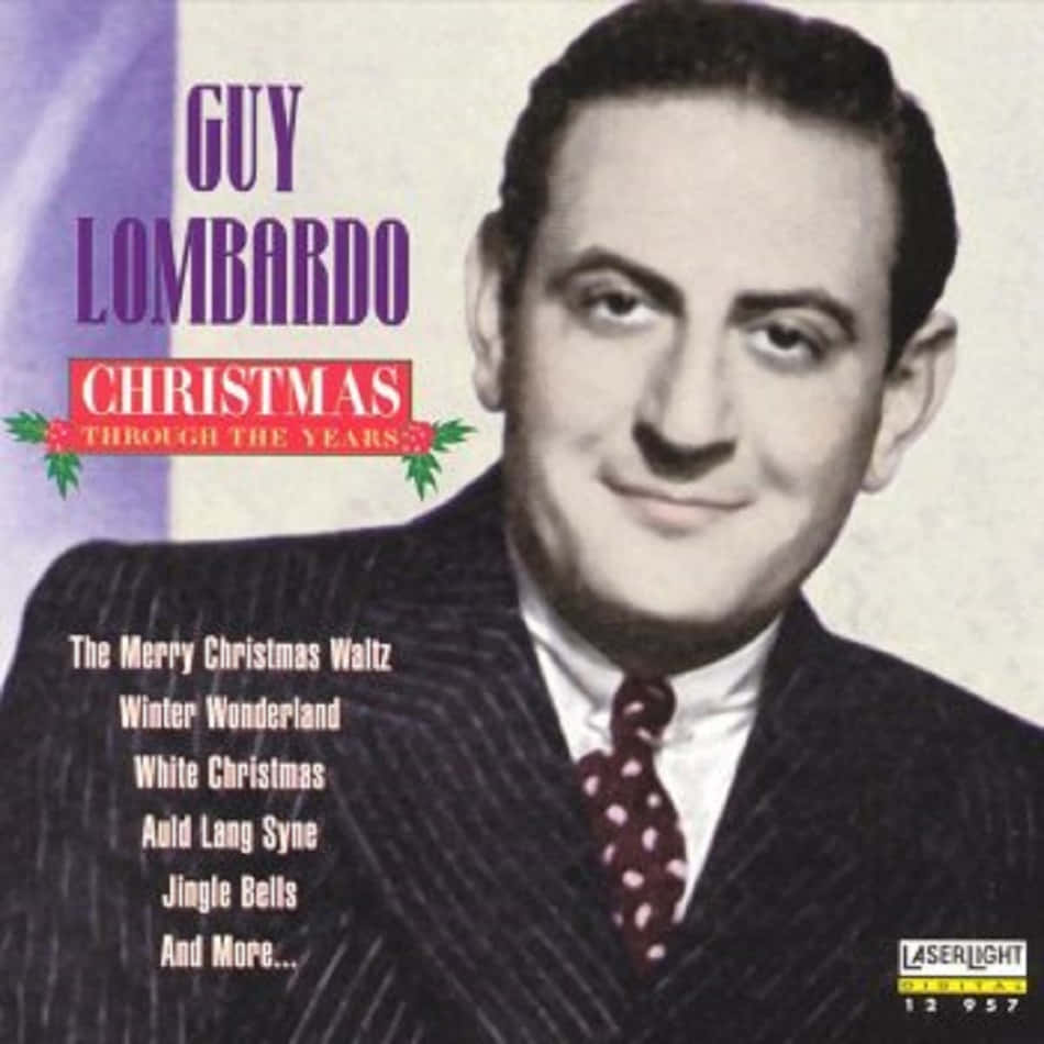 Vintage Promotional Collage For Guy Lombardo Christmas Music Wallpaper