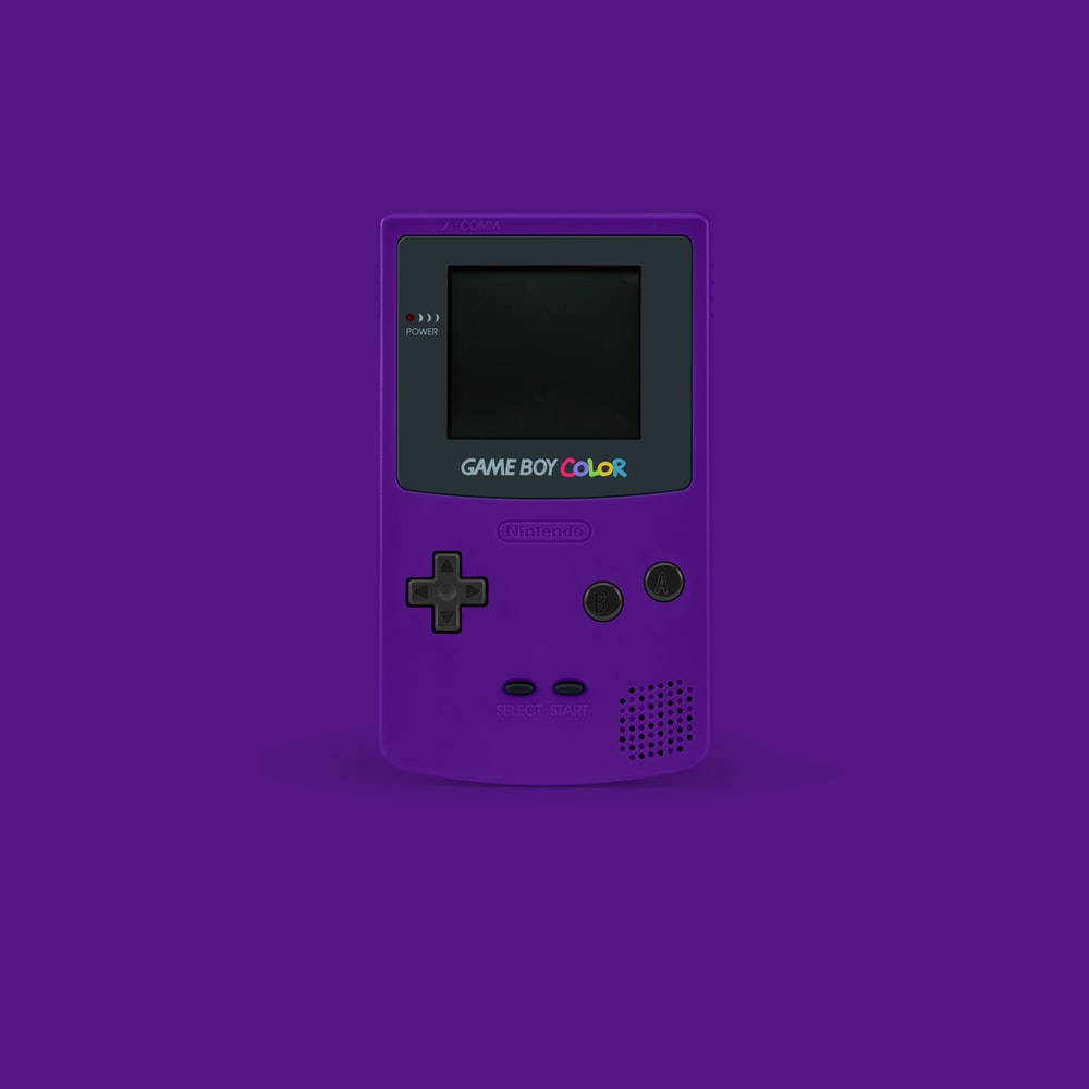 Vintage Purple Game Boy Color Handheld Console Wallpaper