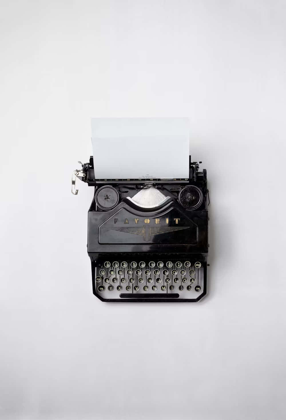 Vintage Typewriter Top View Wallpaper