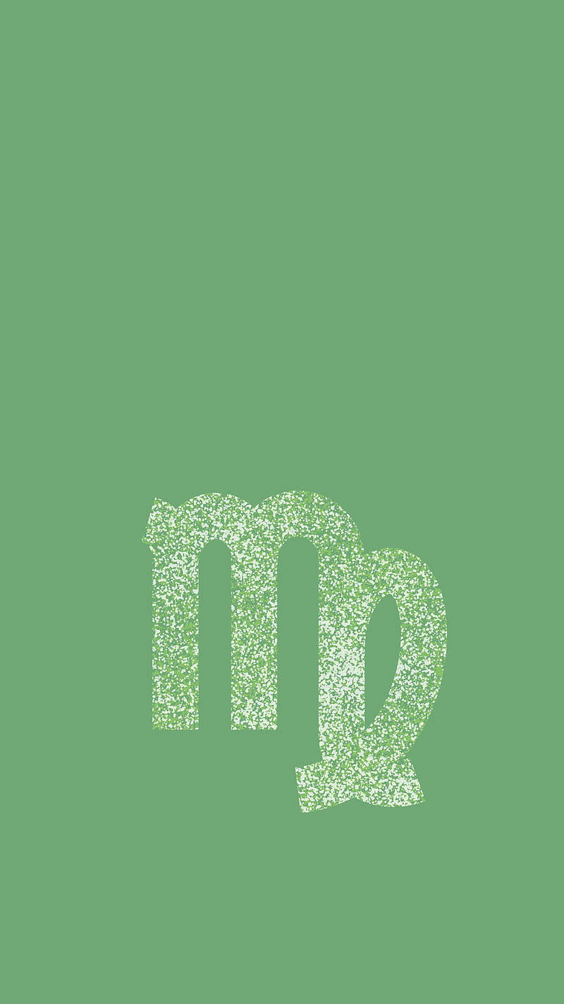 Virgo Zodiac Simple Green Wallpaper