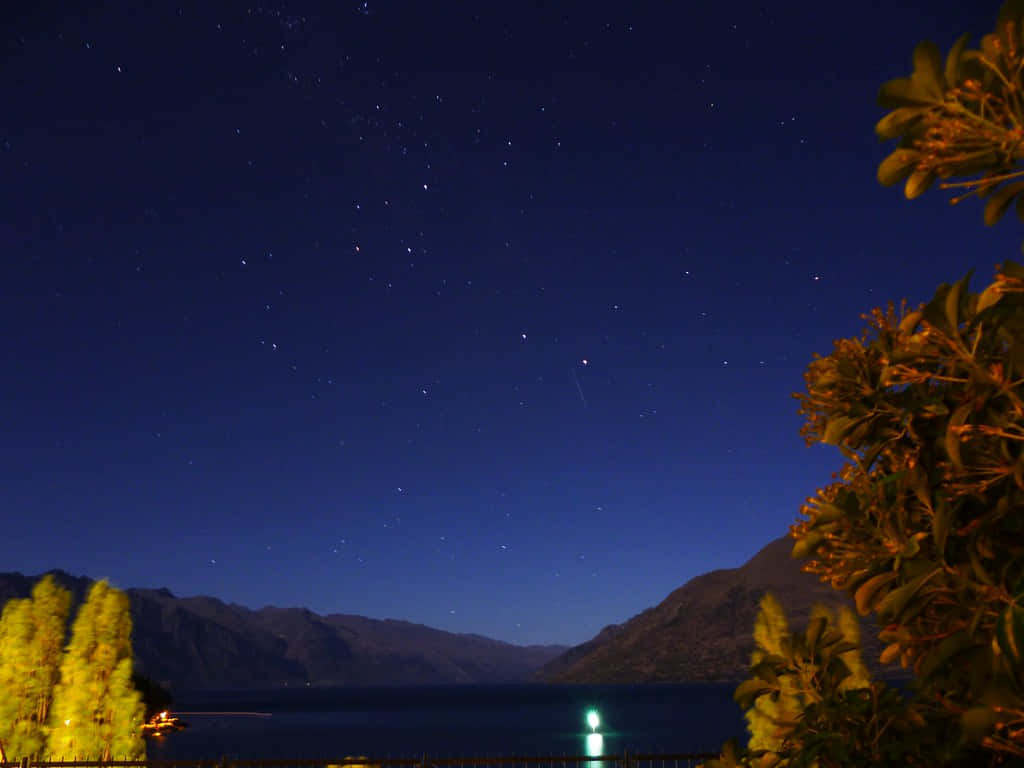 Visible Stars Over Mountains Wallpaper