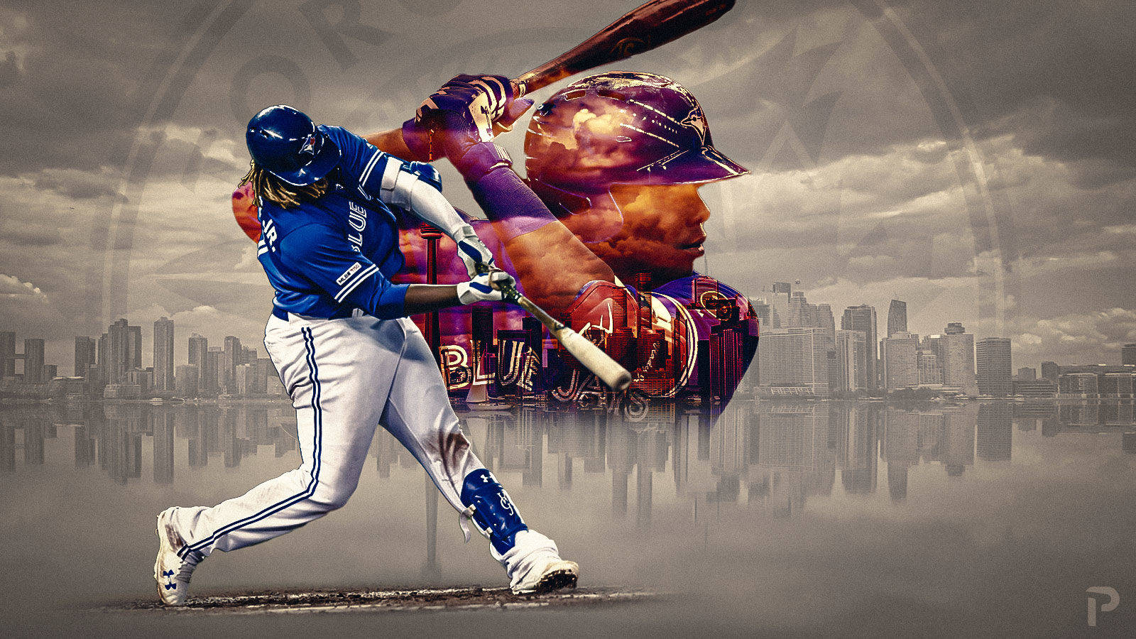 Vladimir Guerrero Jr Digital Painting Wallpaper