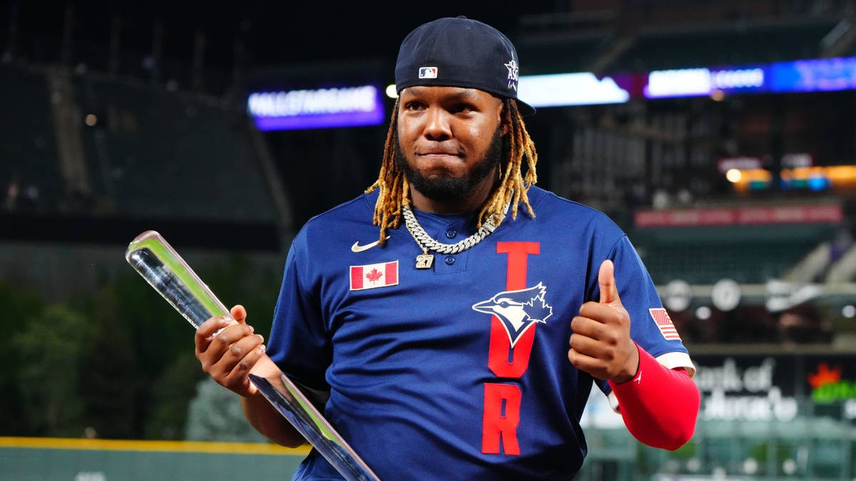 Vladimir Guerrero Jr Thumbs Up Pose Wallpaper