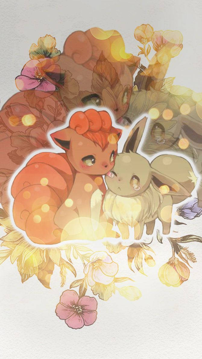 Vulpix And Eevee Wallpaper