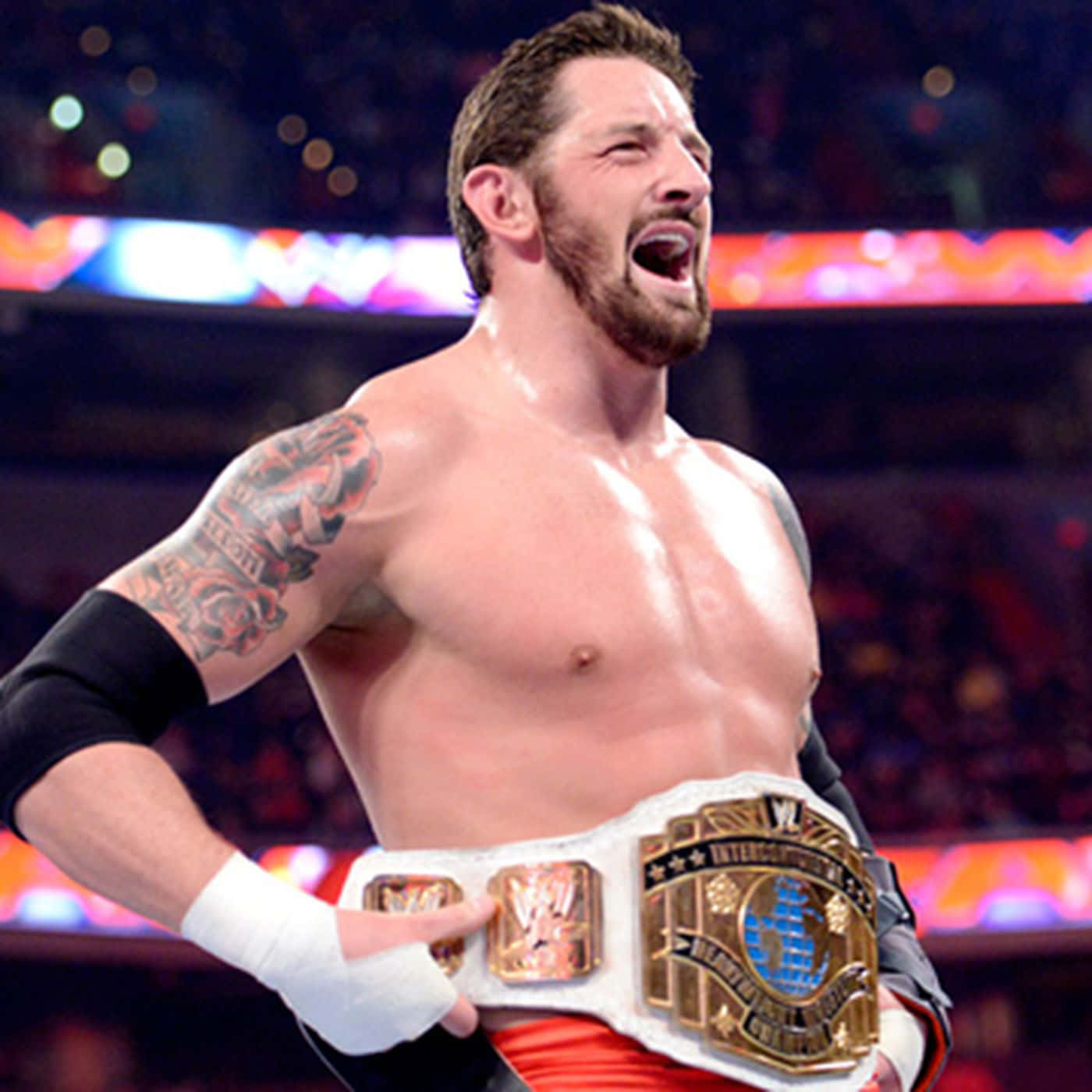 Wade Barrett Flaunting His Belt Wallpaper