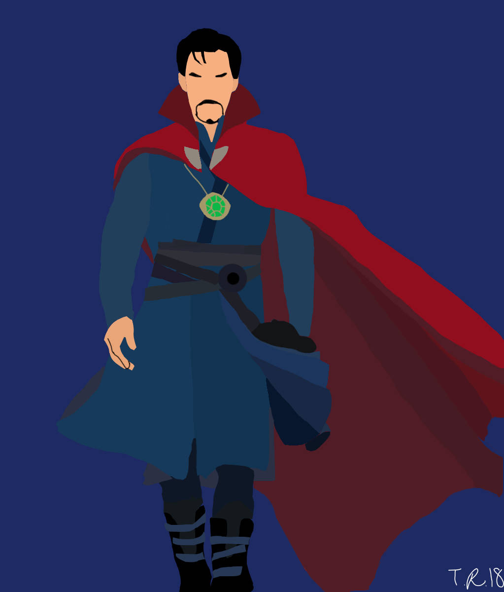 Walking Doctor Strange Minimalist Wallpaper