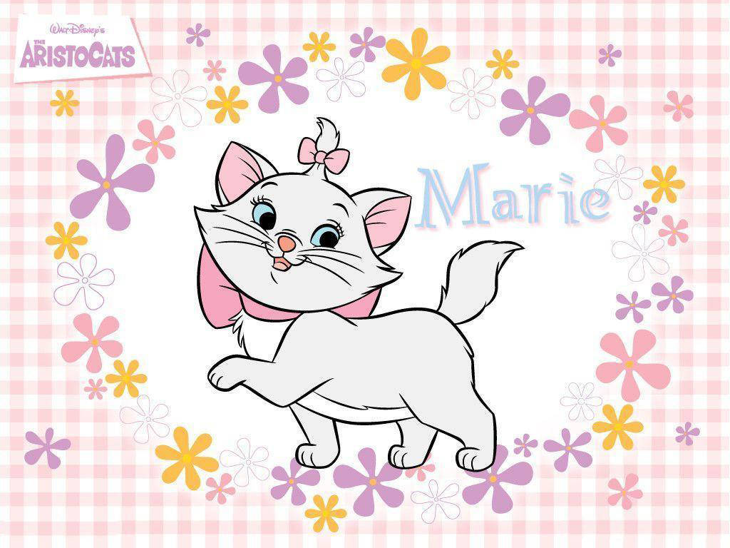 Walking Marie Cat Wallpaper