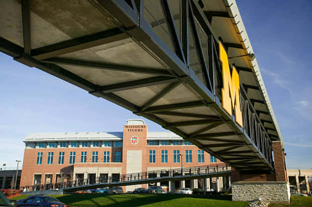 Walkway With A Big M Campus Of The University Of Missouri Wallpaper