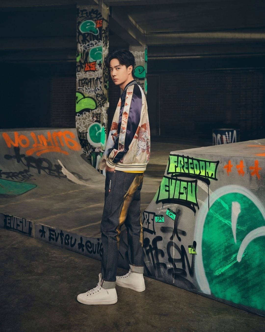 Wang Yibo Evisu Spring 2022 Wallpaper