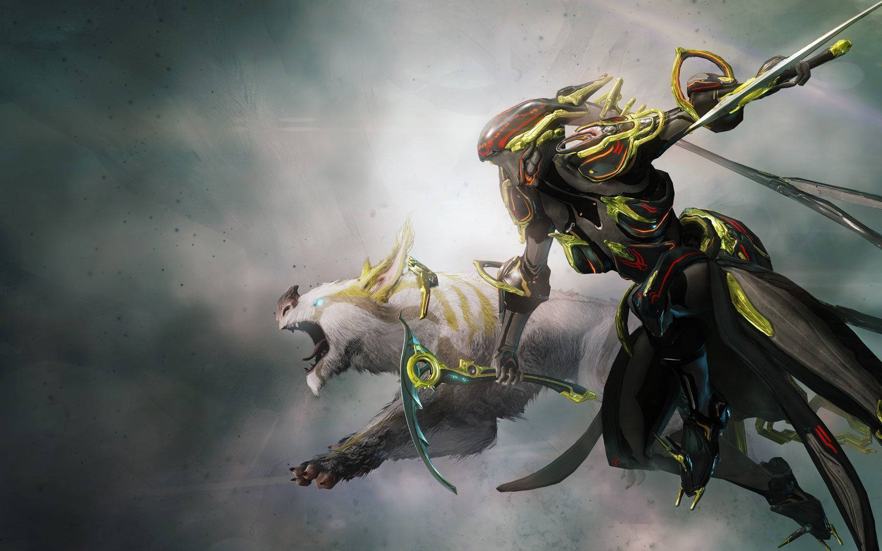 Warframe Tenno Soldier Titania Bravely Stands Ready To Defend Wallpaper