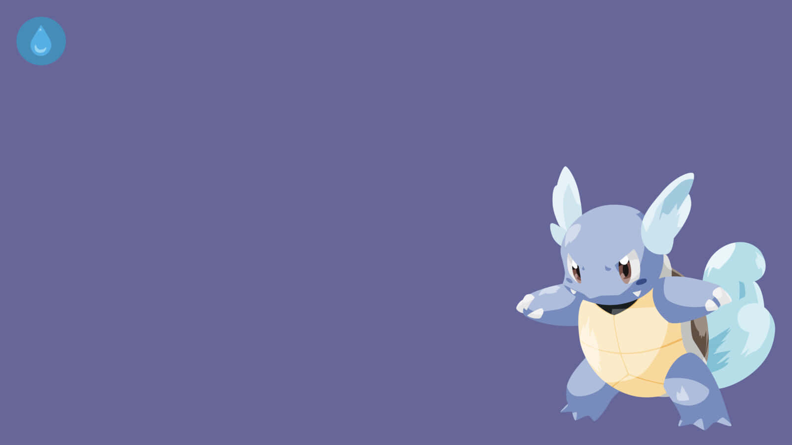 Wartortle On Dark Purple Background Wallpaper