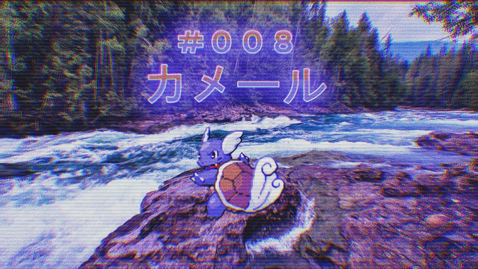 Wartortle On Riverbank Wallpaper