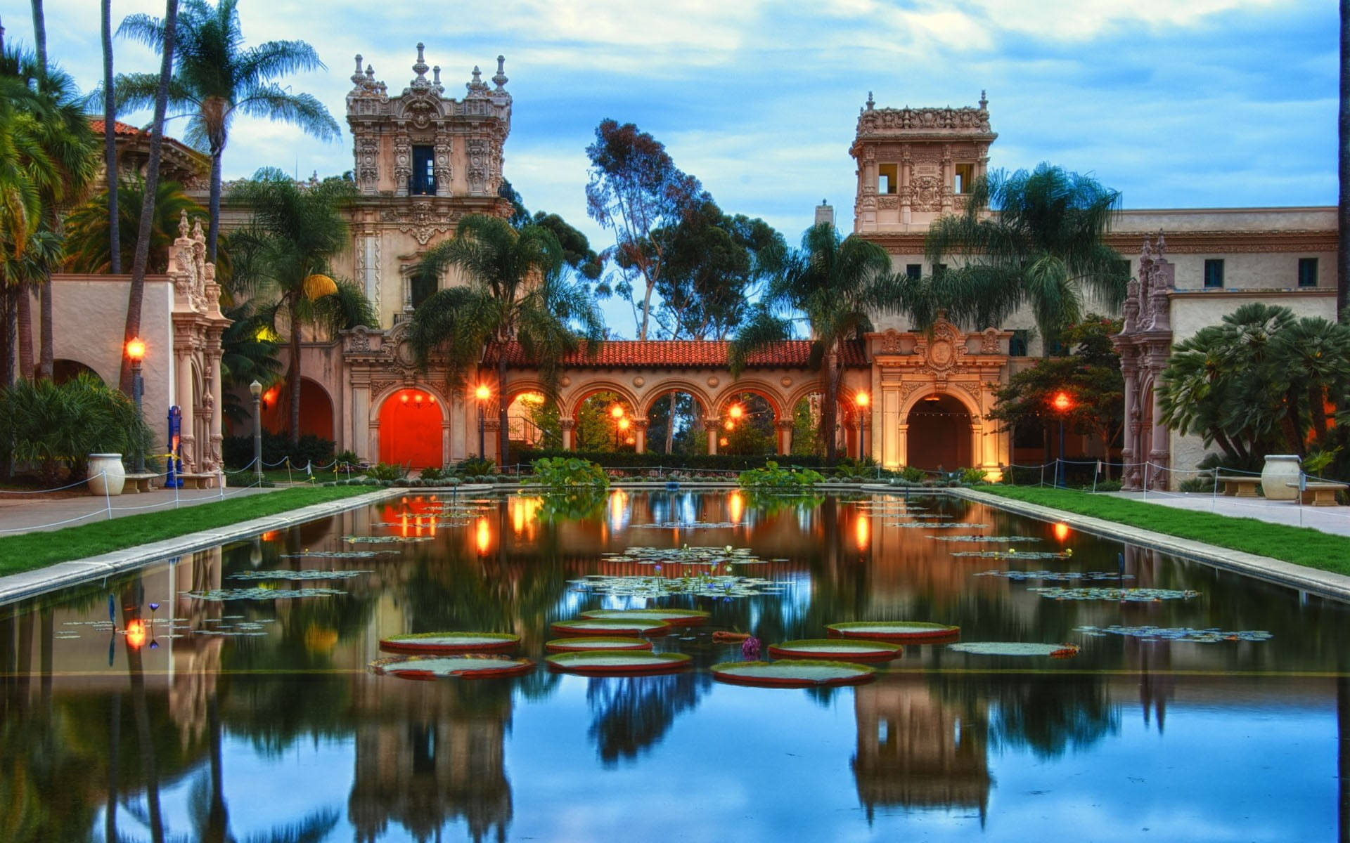 Water Pond At Balboa Park Wallpaper