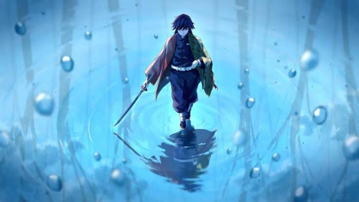 Water Walking Giyu Kimetsu No Yaiba Hashira Wallpaper