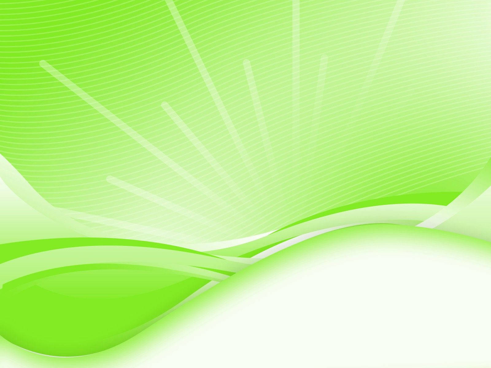 Wavy Green Rays Abstract Wallpaper