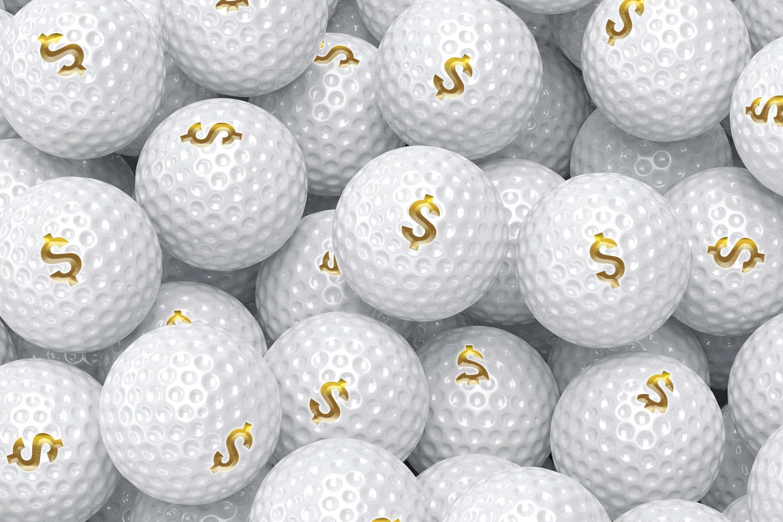 Wealthy Golf Balls Concept Wallpaper