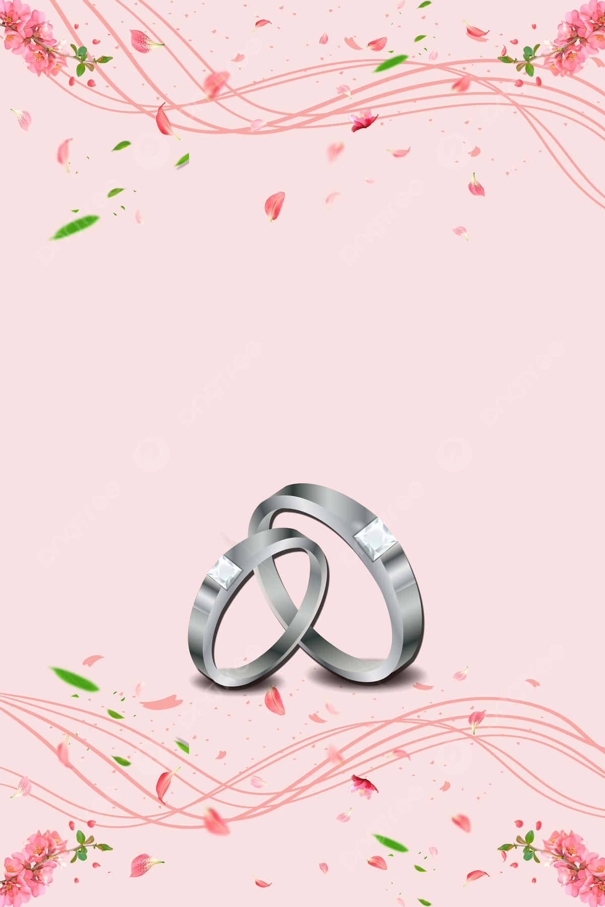 Wedding Ring Graphic Art Poster Wallpaper