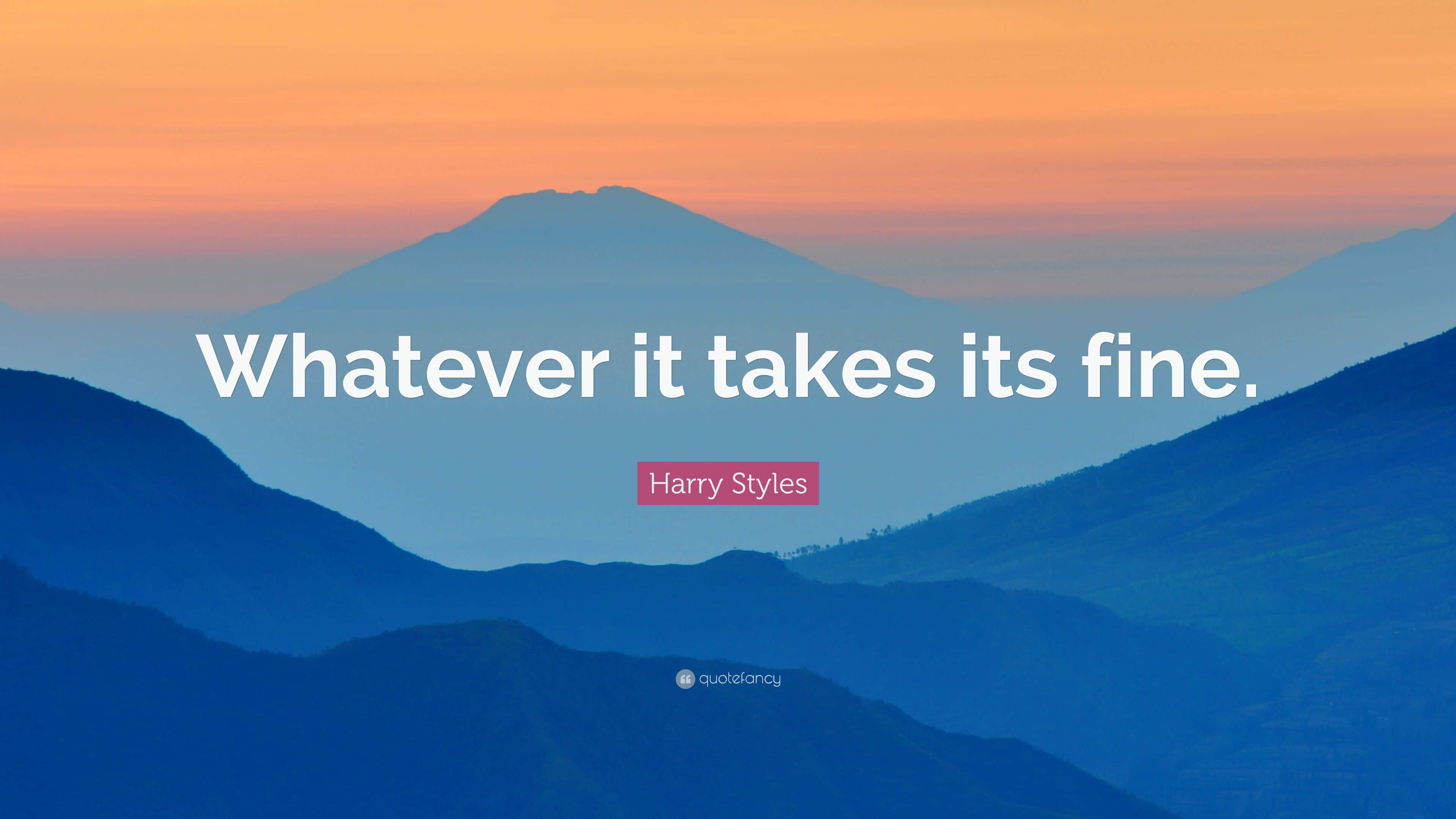 Whatever It Takes It's Fine - Harry Dyry Wallpaper