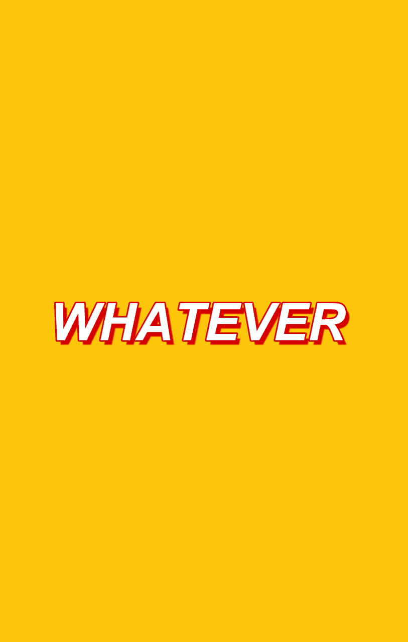 Whatever Simple Yellow Phone Wallpaper