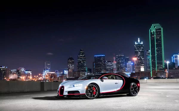 White Bugatti Chiron 4k Wallpaper