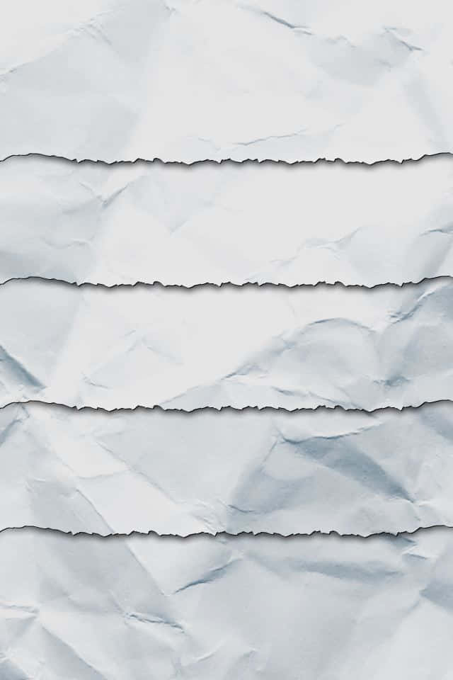 White Crumpled Torn Paper Wallpaper