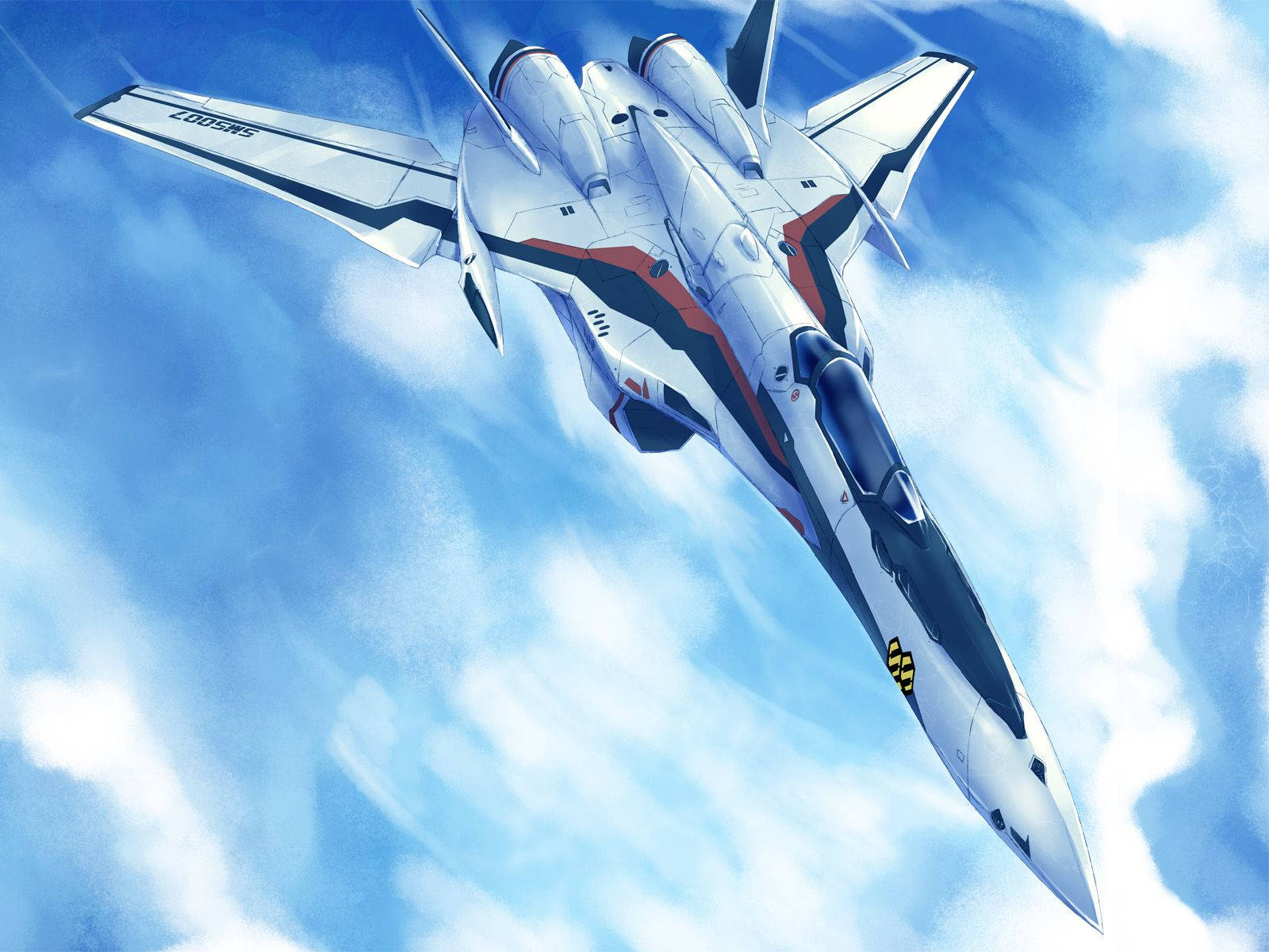 White Macross Aircraft Wallpaper