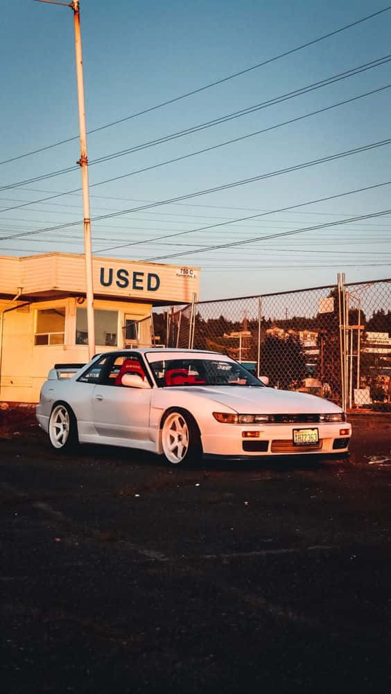 White Nissan Silvia S13 Wallpaper