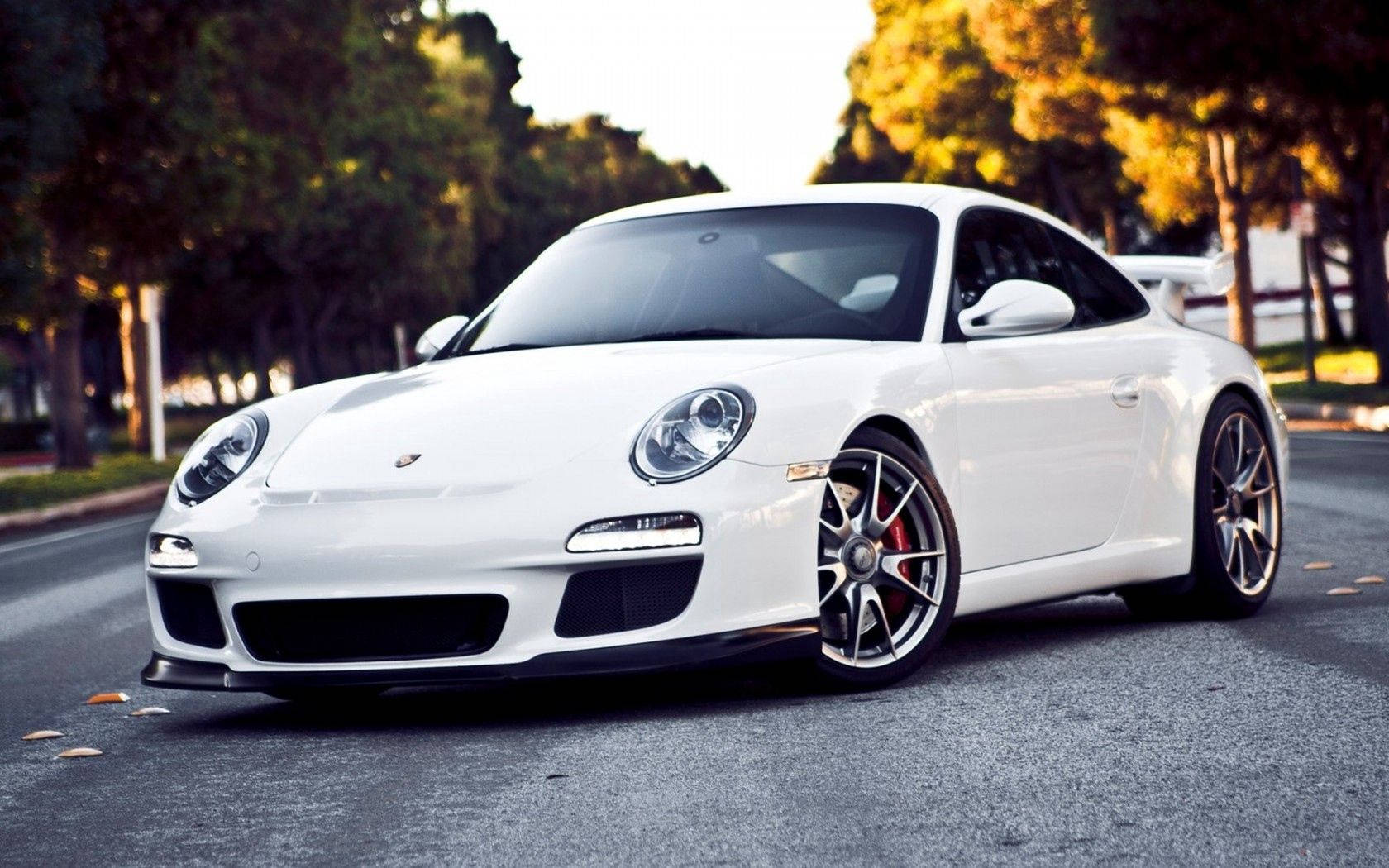 White Porsche Car Wallpaper