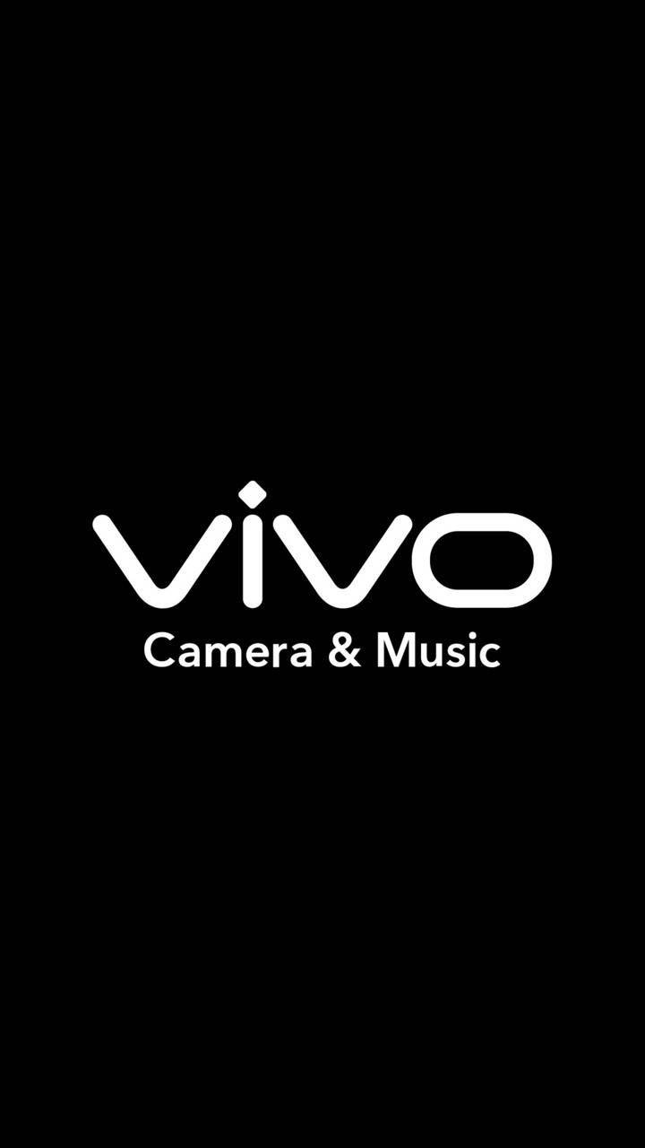 White Vivo Logo Black Simple Wallpaper