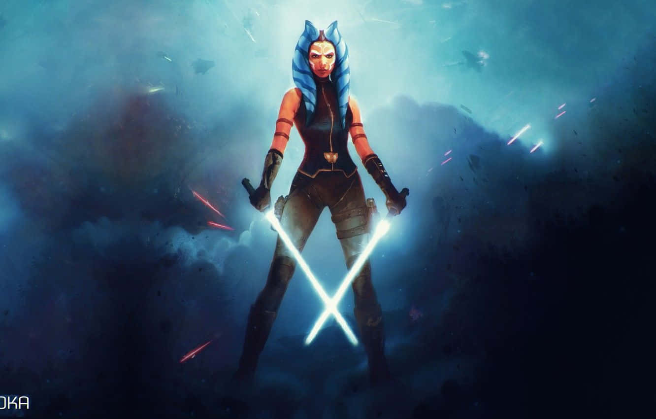 Wielding The Legendary Lightsaber. Wallpaper