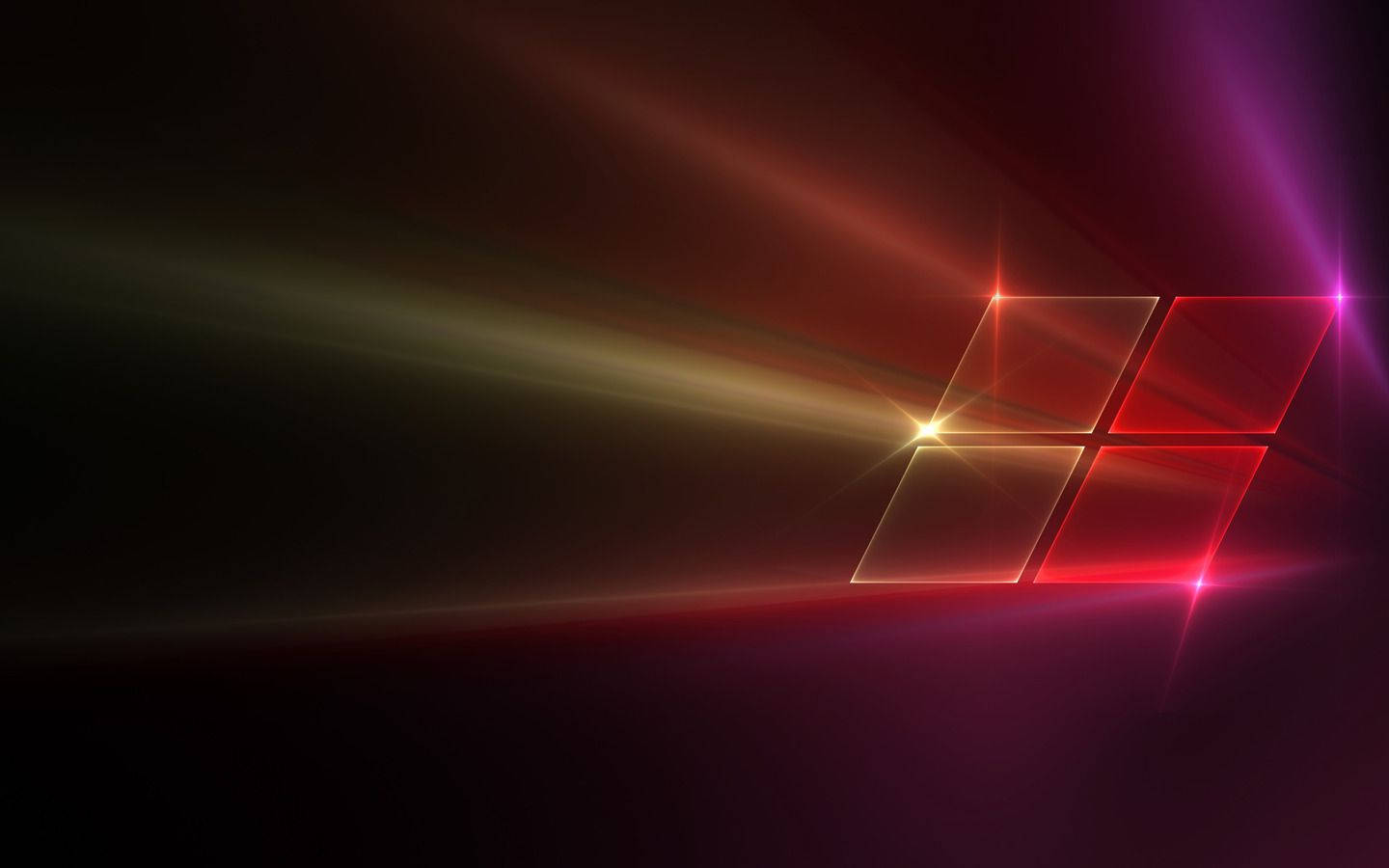 Windows 10 Purple Lights Logo Wallpaper