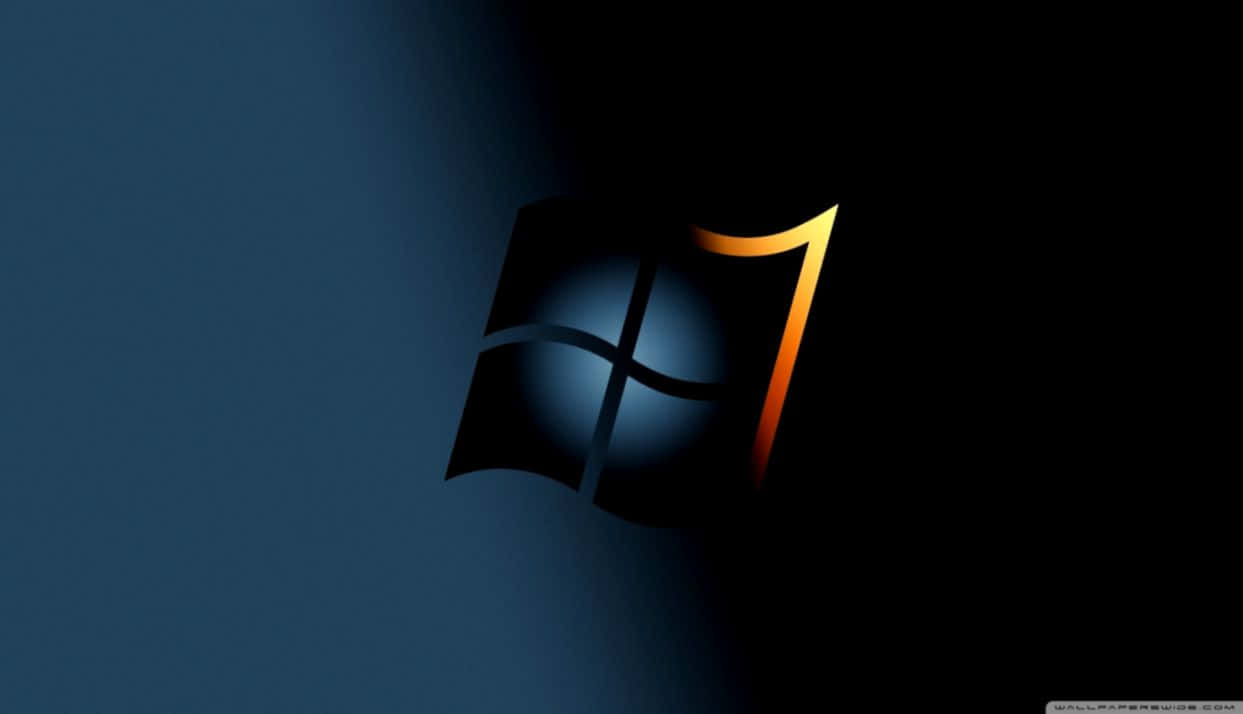 Windows Logo On A Black Background Wallpaper