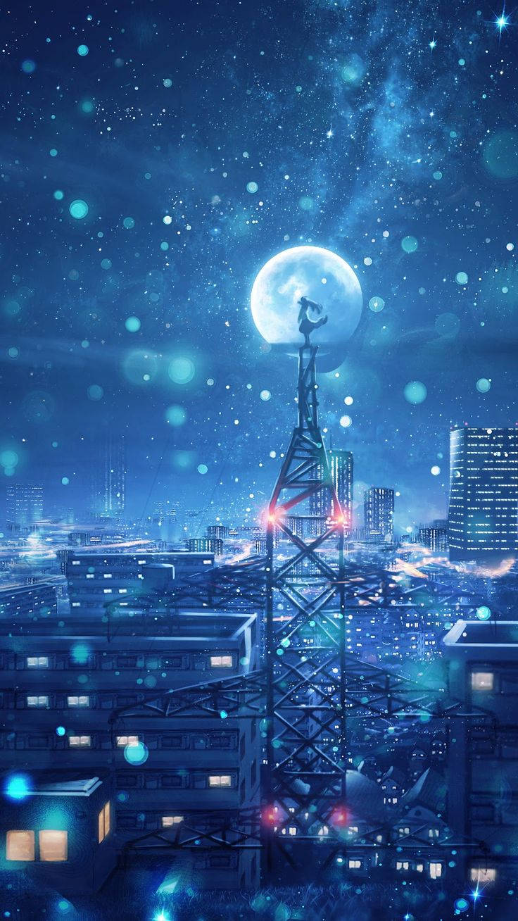 Winter Phone Girl Tower Wallpaper