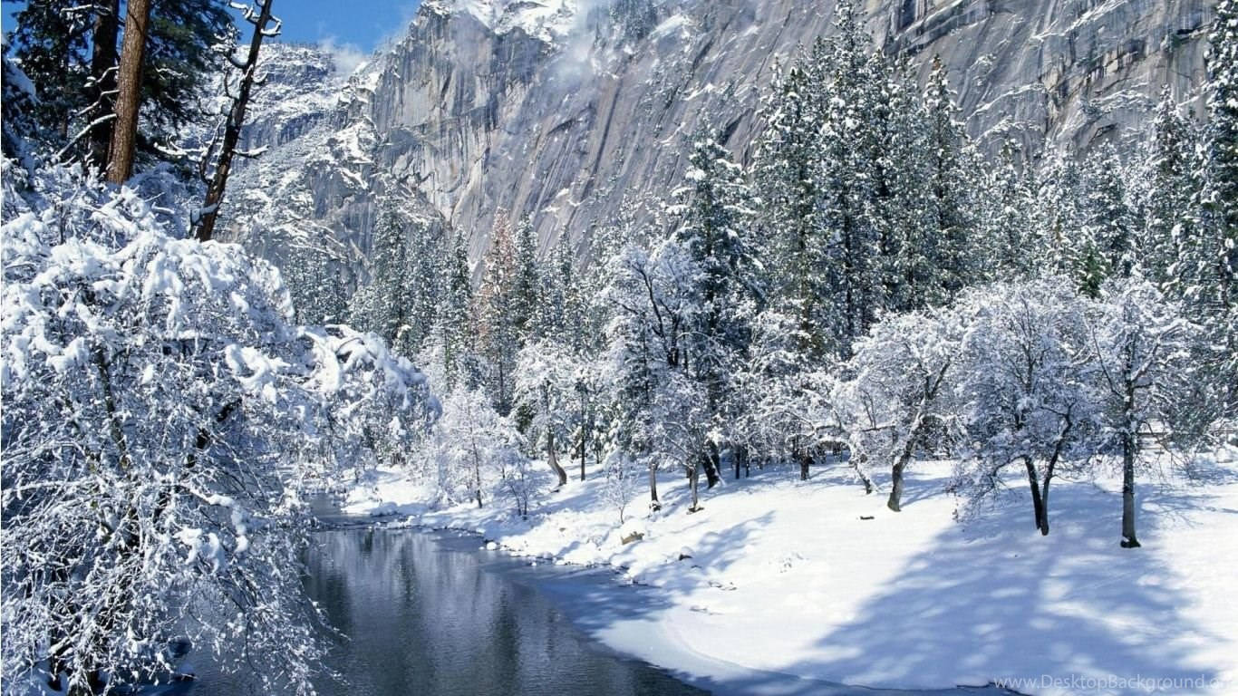 Winter Scene 1366 X 768 Wallpaper