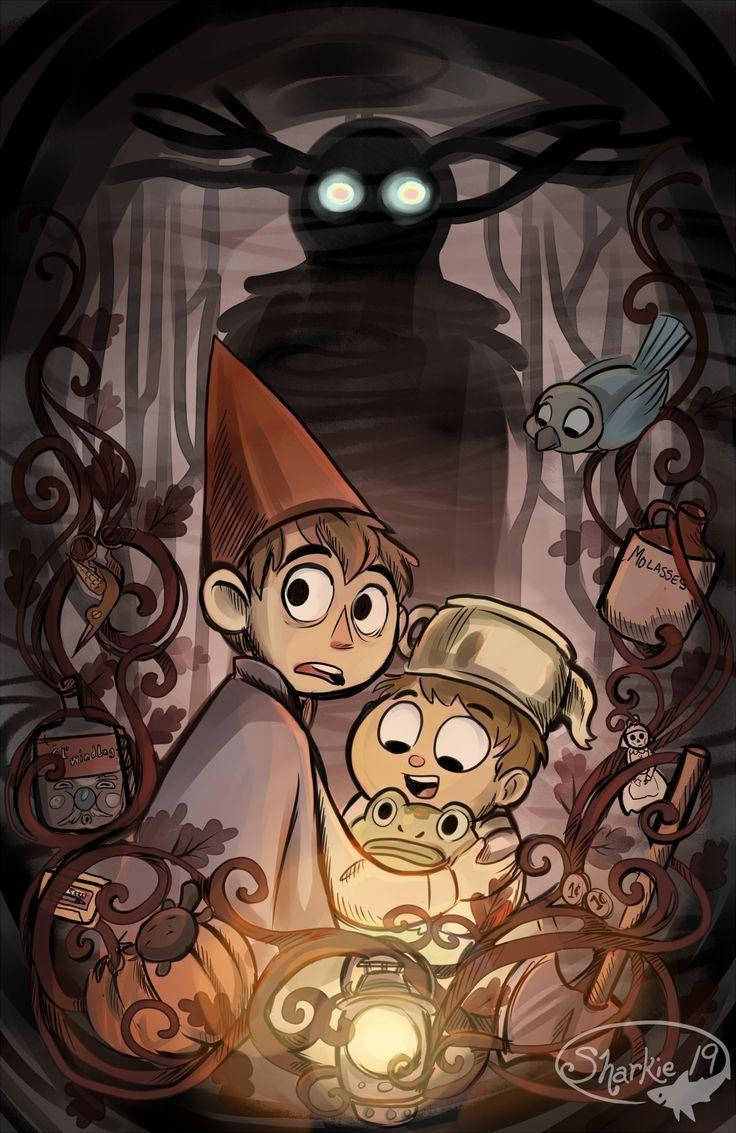 Wirt Hugging Greg Over The Garden Wall Wallpaper